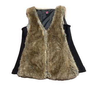 2B Bebe Women’s Faux Fur Vest Small